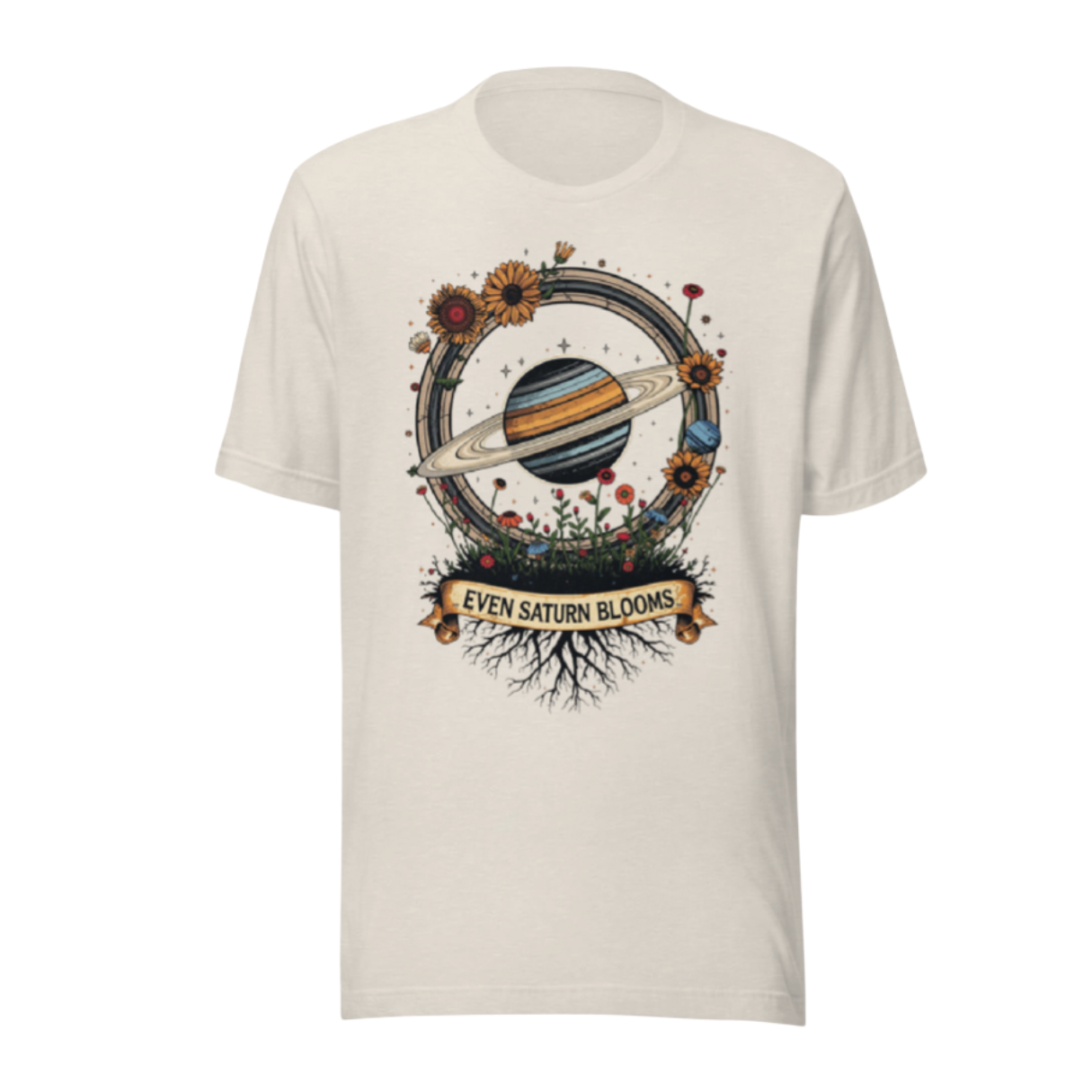 Even Saturn Blooms Essential Tee