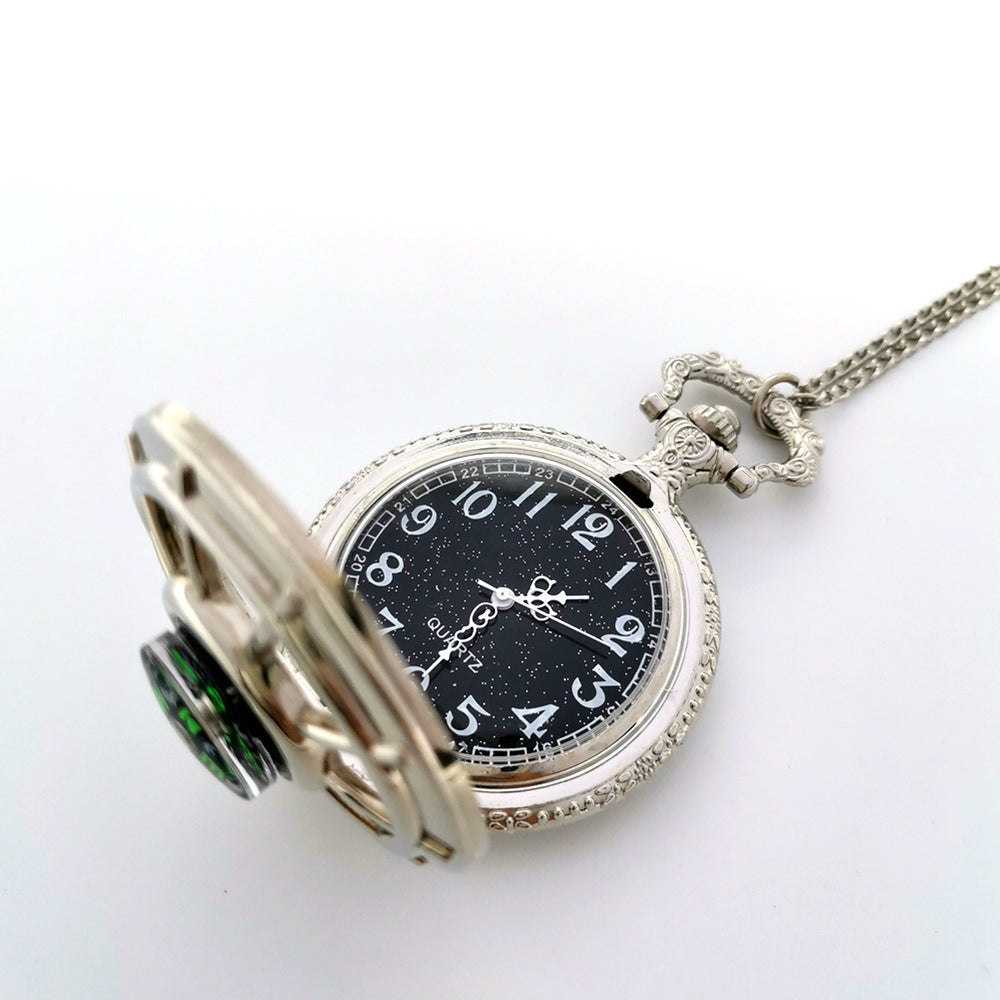 Compass Pocket Watch Necklace