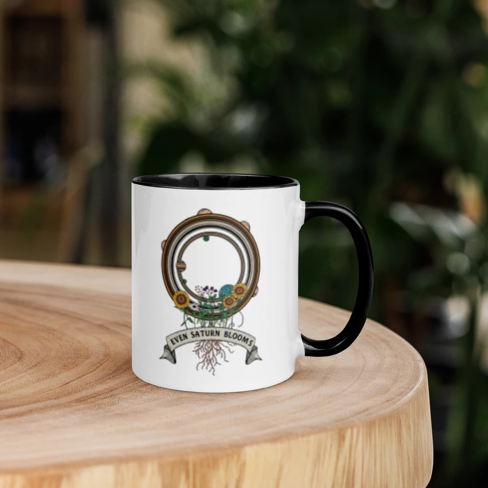 Even Saturn Blooms Color Splash Ceramic Mug