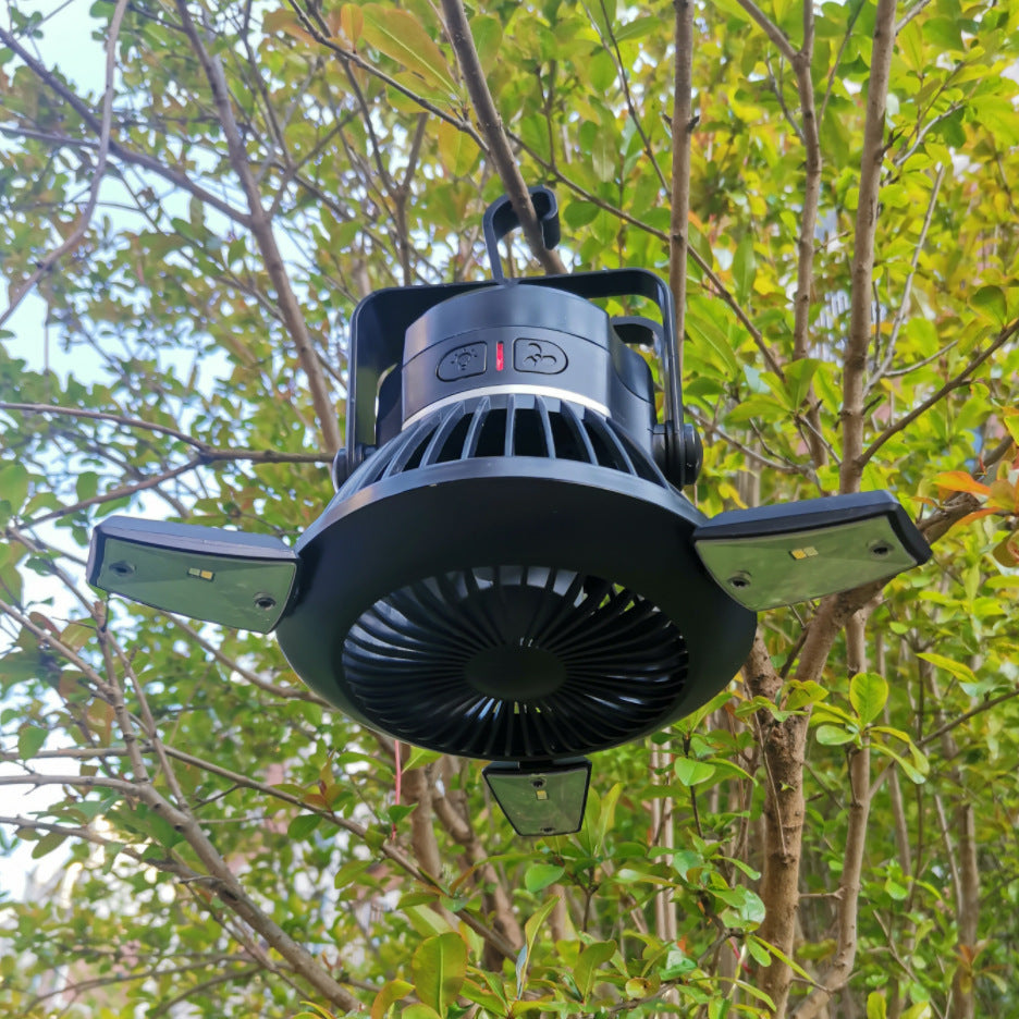 Solar Camping Light USB Fan