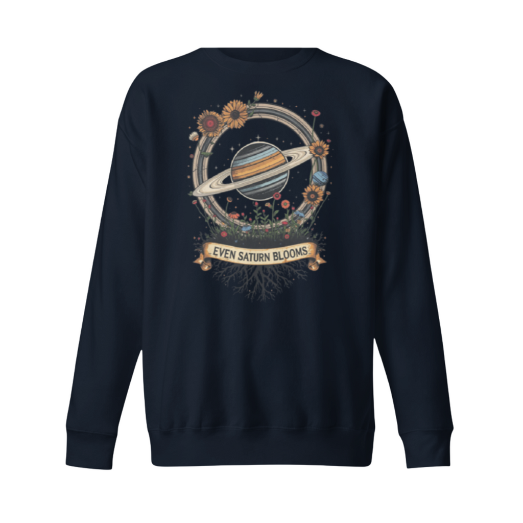 Even Saturn Blooms Premium Sweatshirt