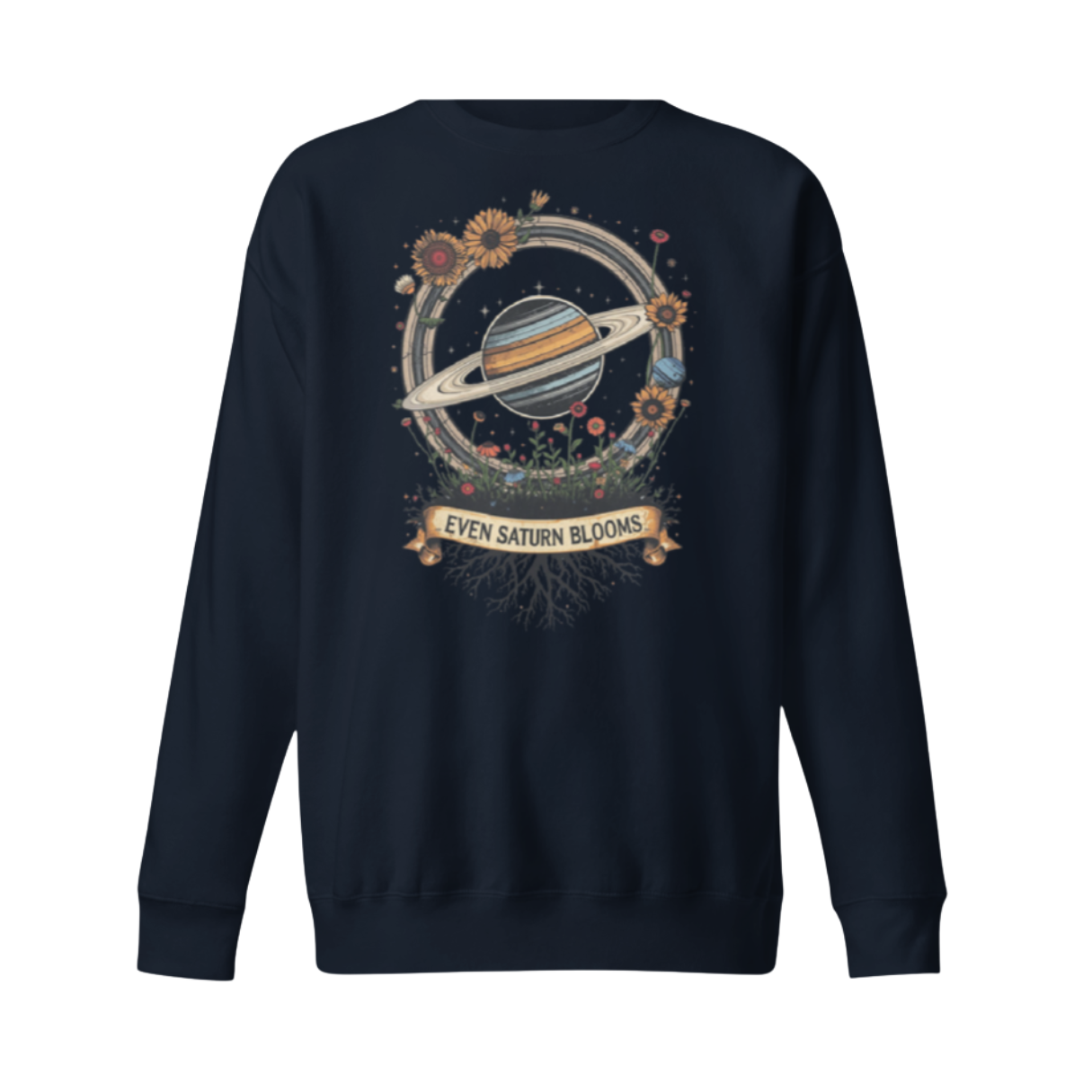 Even Saturn Blooms Premium Sweatshirt