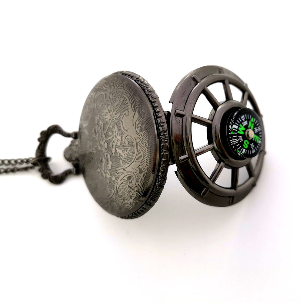 Compass Pocket Watch Necklace
