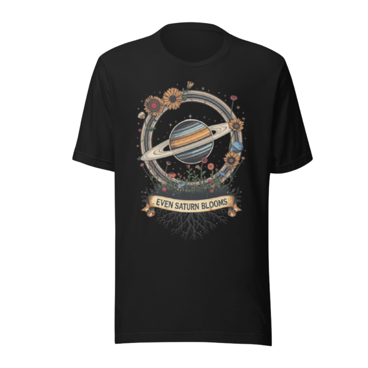 Even Saturn Blooms Essential Tee