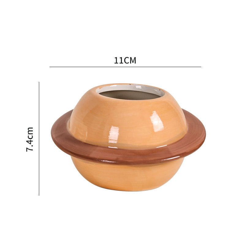 Ceramic Dreamglaze Planet Succulent Pot