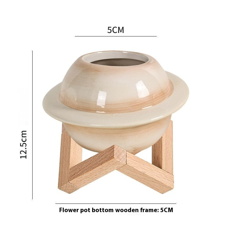 Ceramic Dreamglaze Planet Succulent Pot