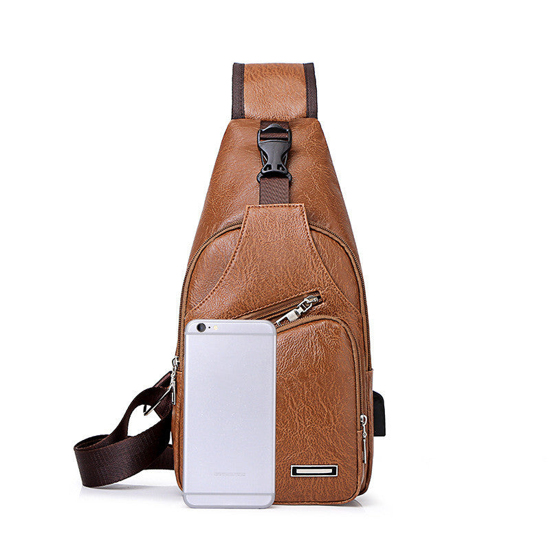 Casual Fashion USB Charging Chest Bag