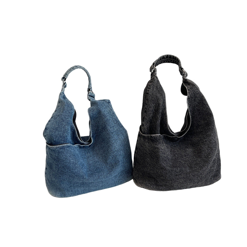 Casual Large Capacity Denim Shoulder Tote Bag