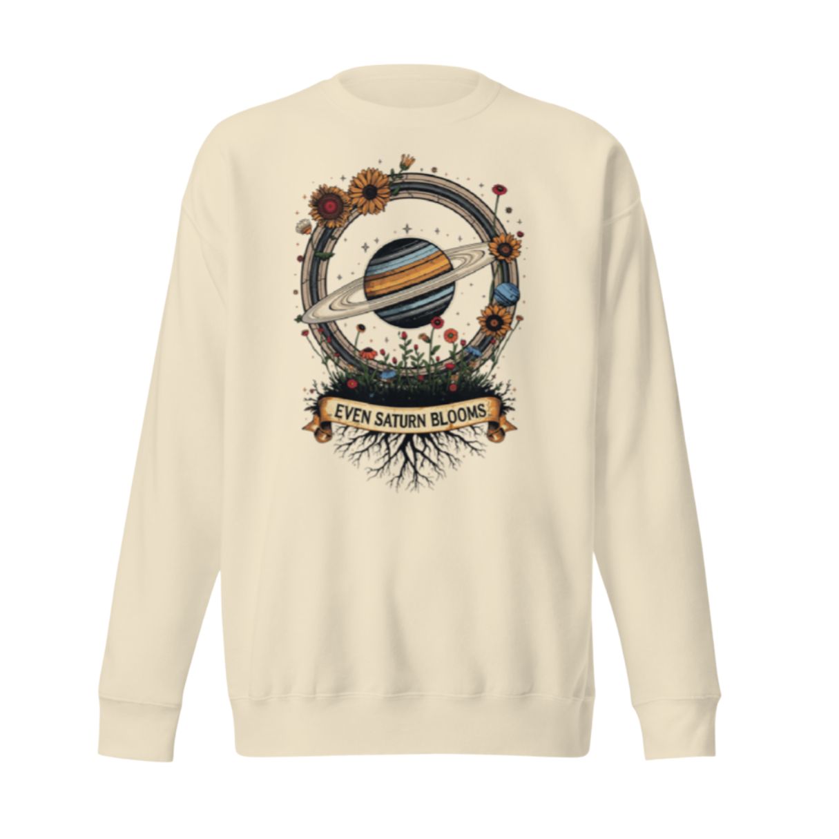 Even Saturn Blooms Premium Sweatshirt