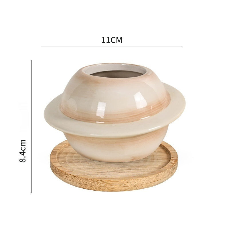 Ceramic Dreamglaze Planet Succulent Pot