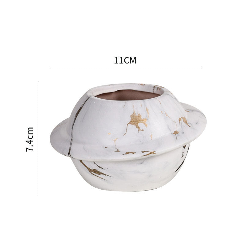 Ceramic Dreamglaze Planet Succulent Pot