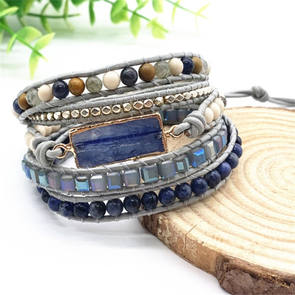 Indigo Woven Wrap Bracelet