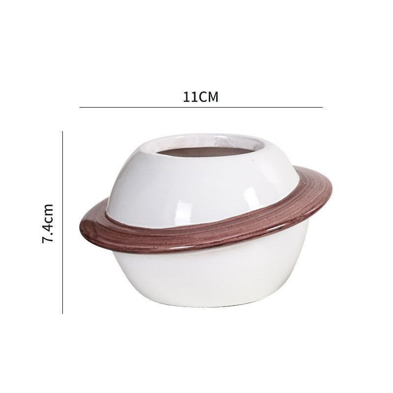 Ceramic Dreamglaze Planet Succulent Pot