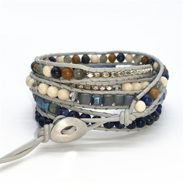 Indigo Woven Wrap Bracelet