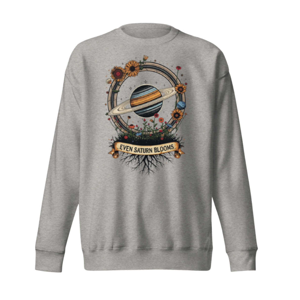 Even Saturn Blooms Premium Sweatshirt