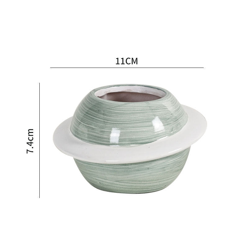 Ceramic Dreamglaze Planet Succulent Pot