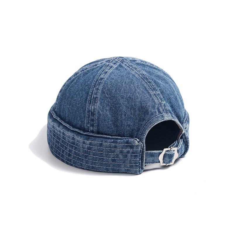 Washed Denim Retro Skullcap