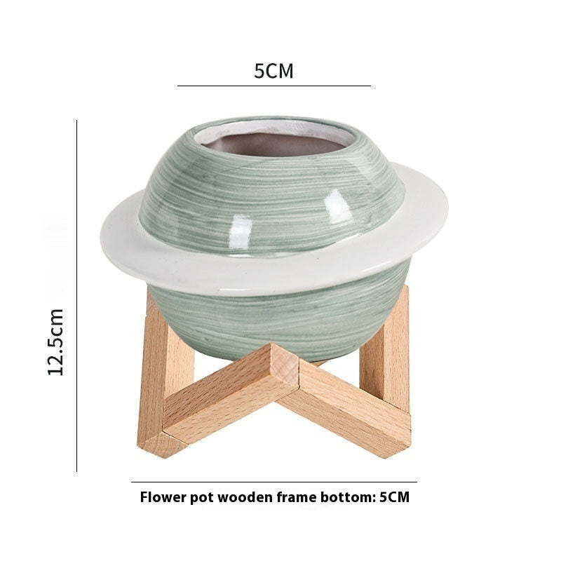 Ceramic Dreamglaze Planet Succulent Pot