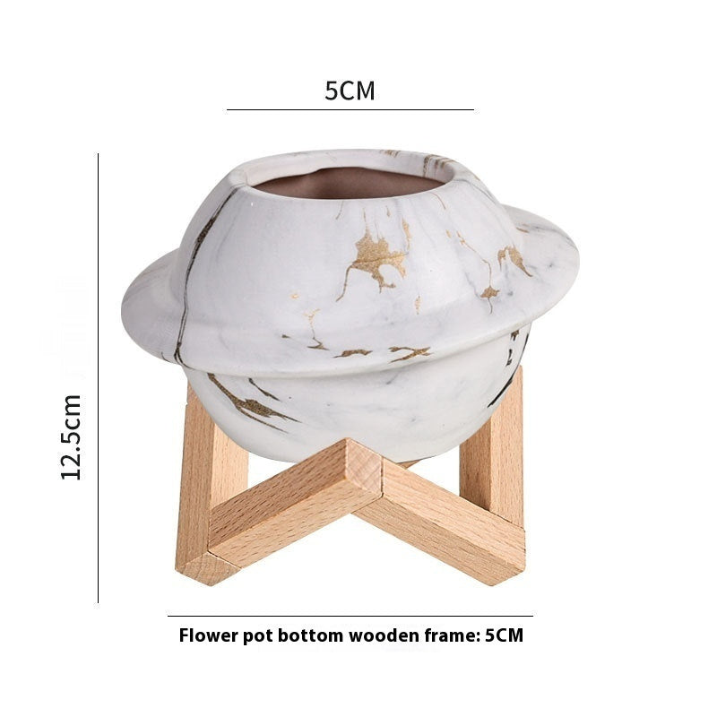 Ceramic Dreamglaze Planet Succulent Pot