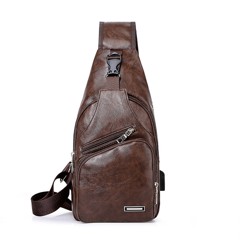 Casual Fashion USB Charging Chest Bag