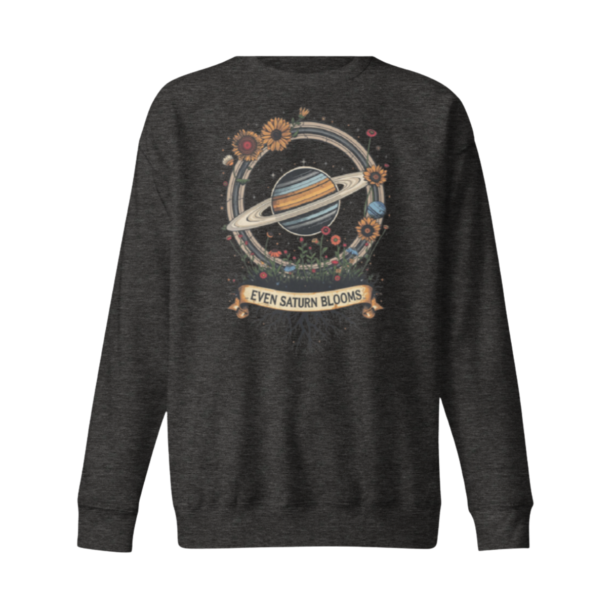 Even Saturn Blooms Premium Sweatshirt