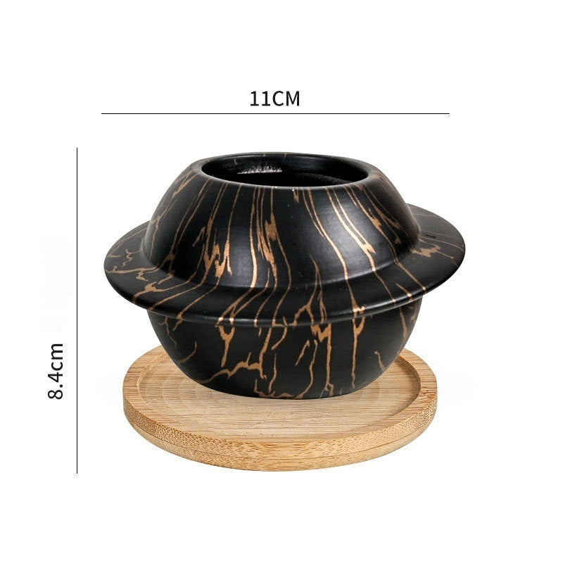 Ceramic Dreamglaze Planet Succulent Pot