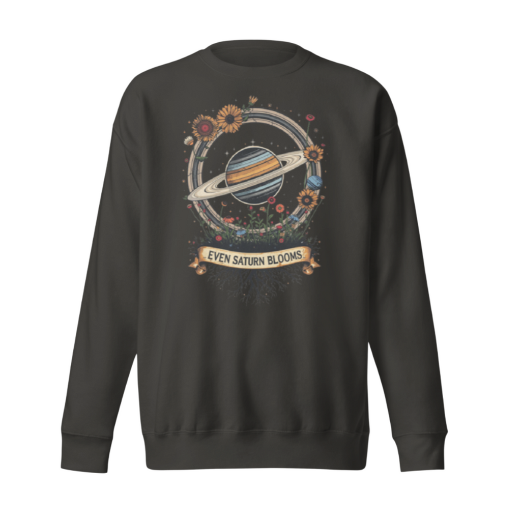 Even Saturn Blooms Premium Sweatshirt