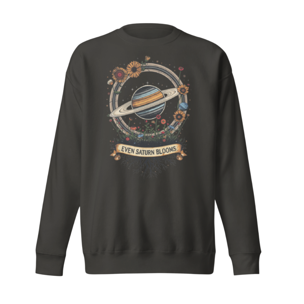 Even Saturn Blooms Premium Sweatshirt