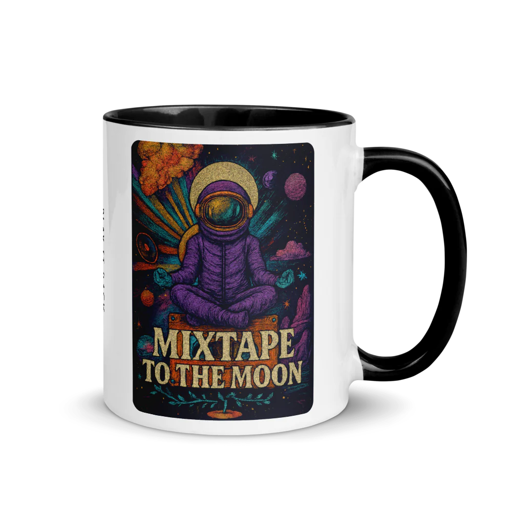 Mixtape to the Moon Color Splash Ceramic Mug