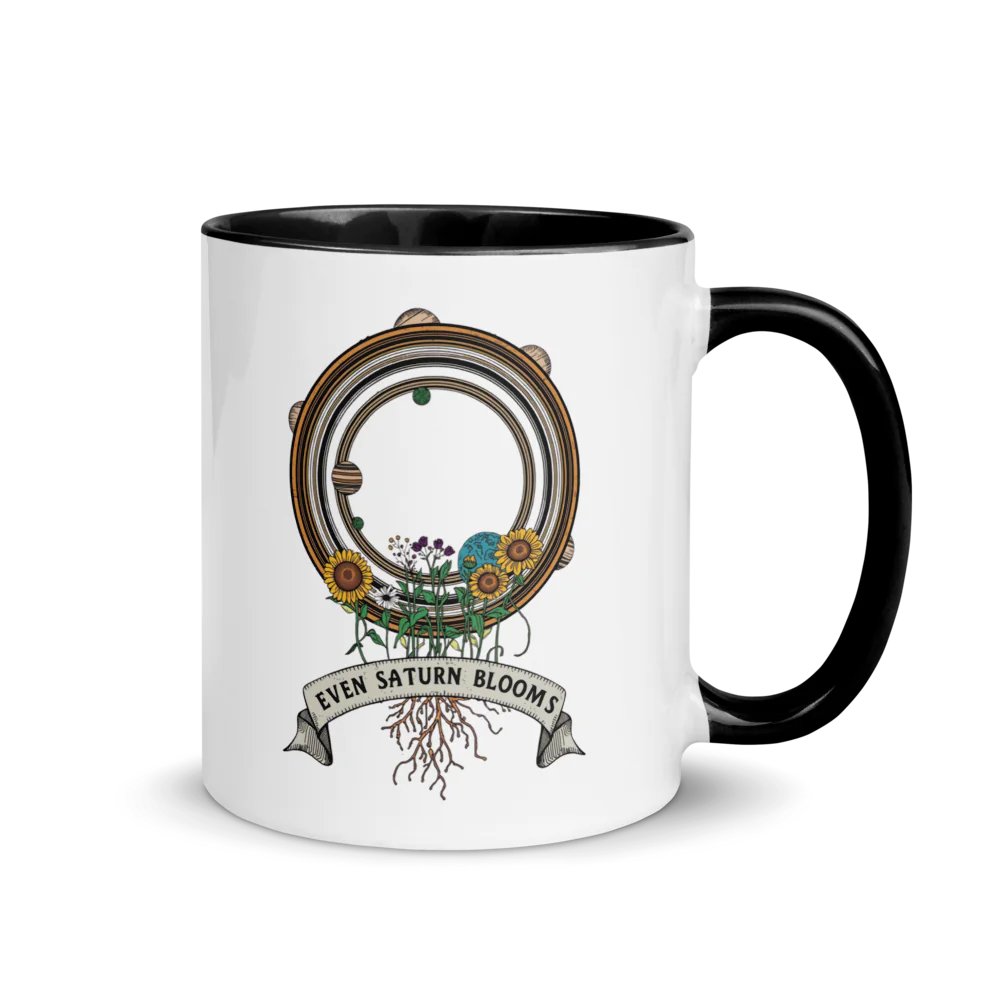 Even Saturn Blooms Color Splash Ceramic Mug