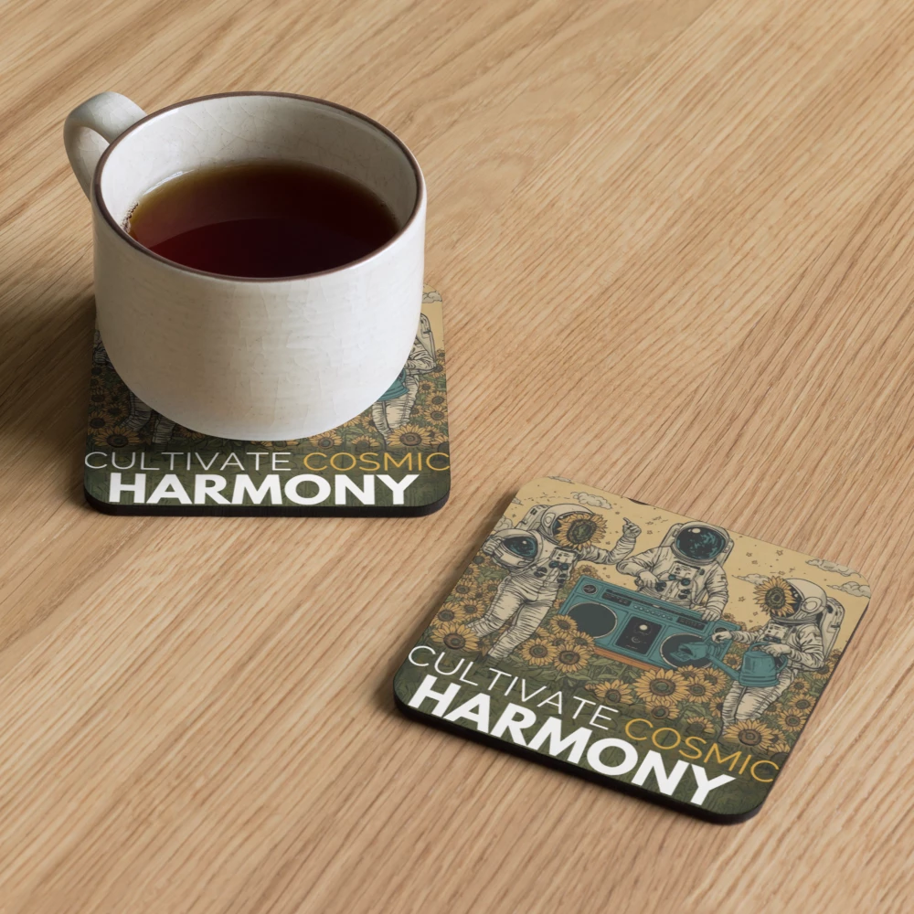 Culture Cosmic Harmony- Cork-Back Coaster