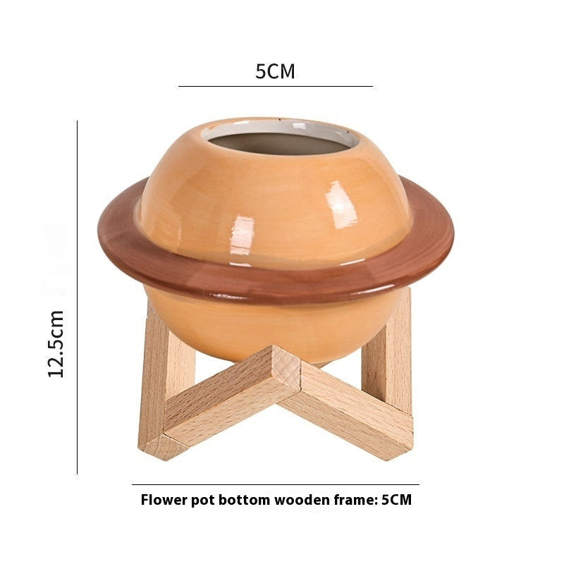 Ceramic Dreamglaze Planet Succulent Pot