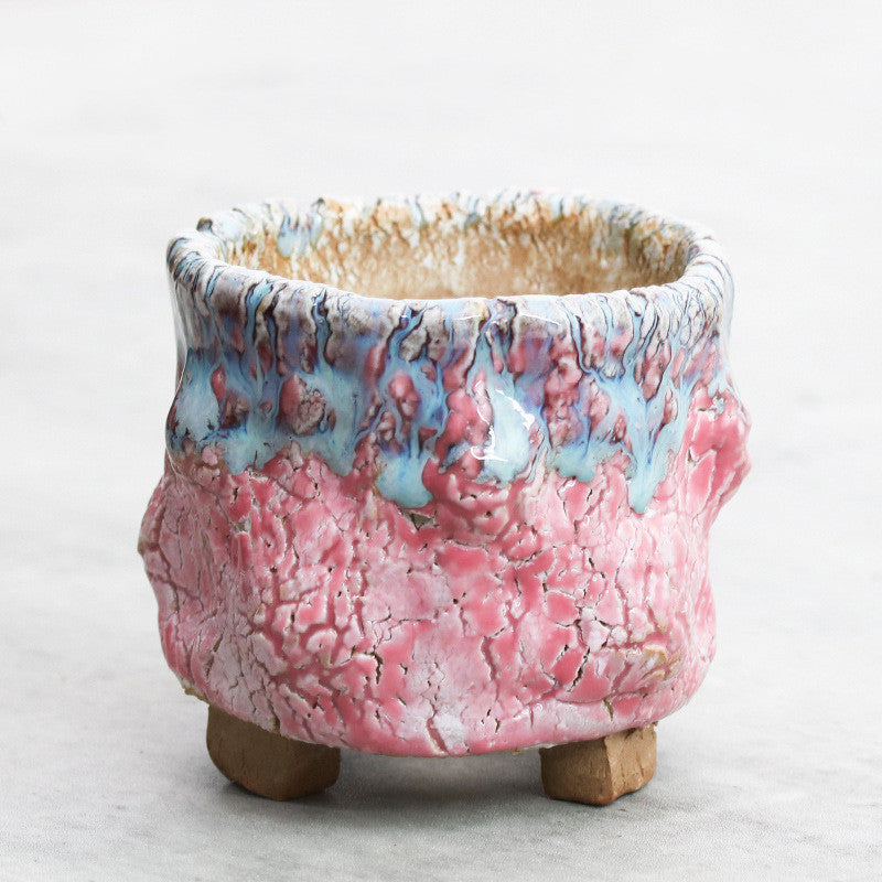 Lava Bloom Succulent Flower Pot