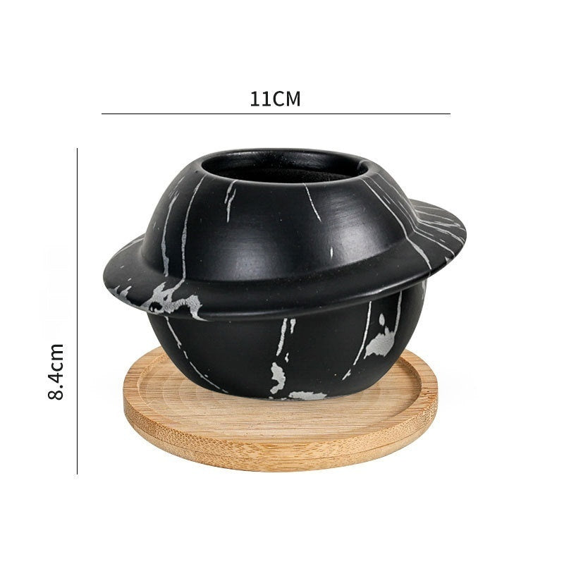 Ceramic Dreamglaze Planet Succulent Pot