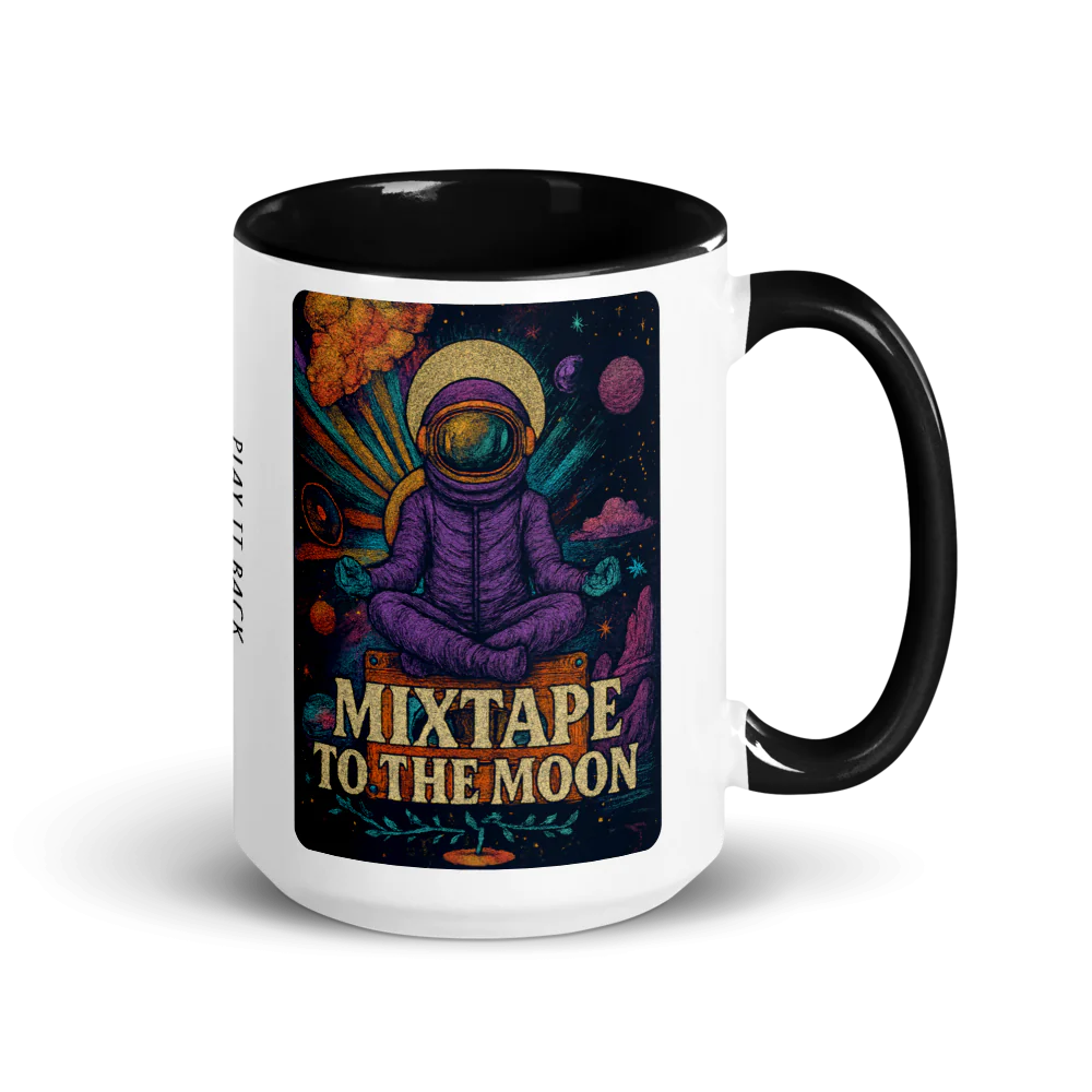 Mixtape to the Moon Color Splash Ceramic Mug