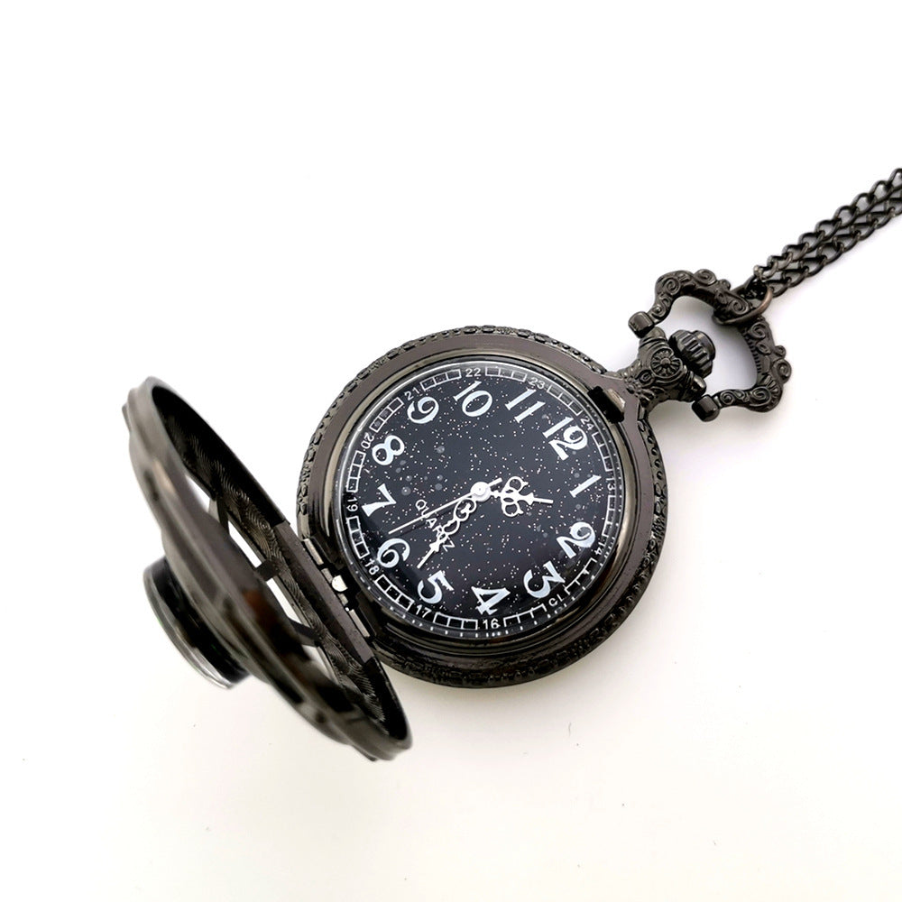 Compass Pocket Watch Necklace