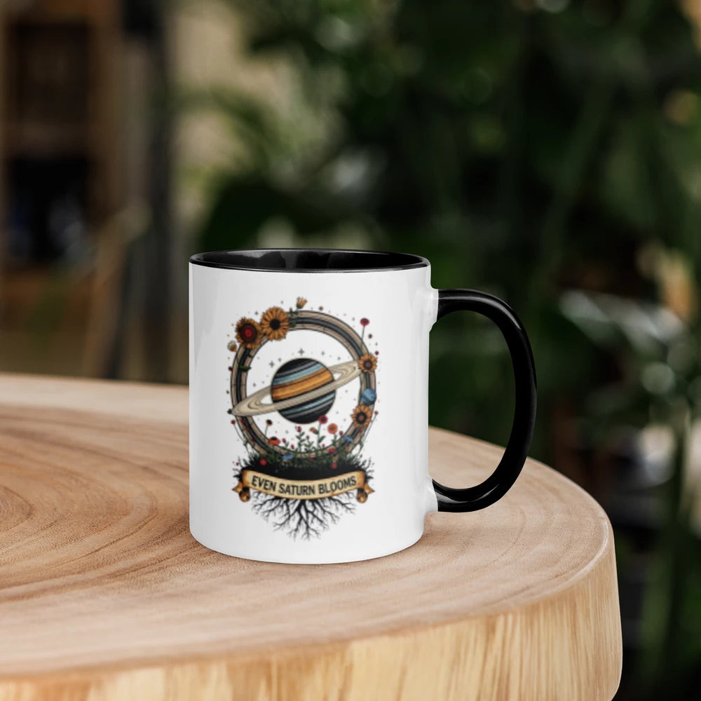 Even Saturn Blooms Color Splash Ceramic Mug
