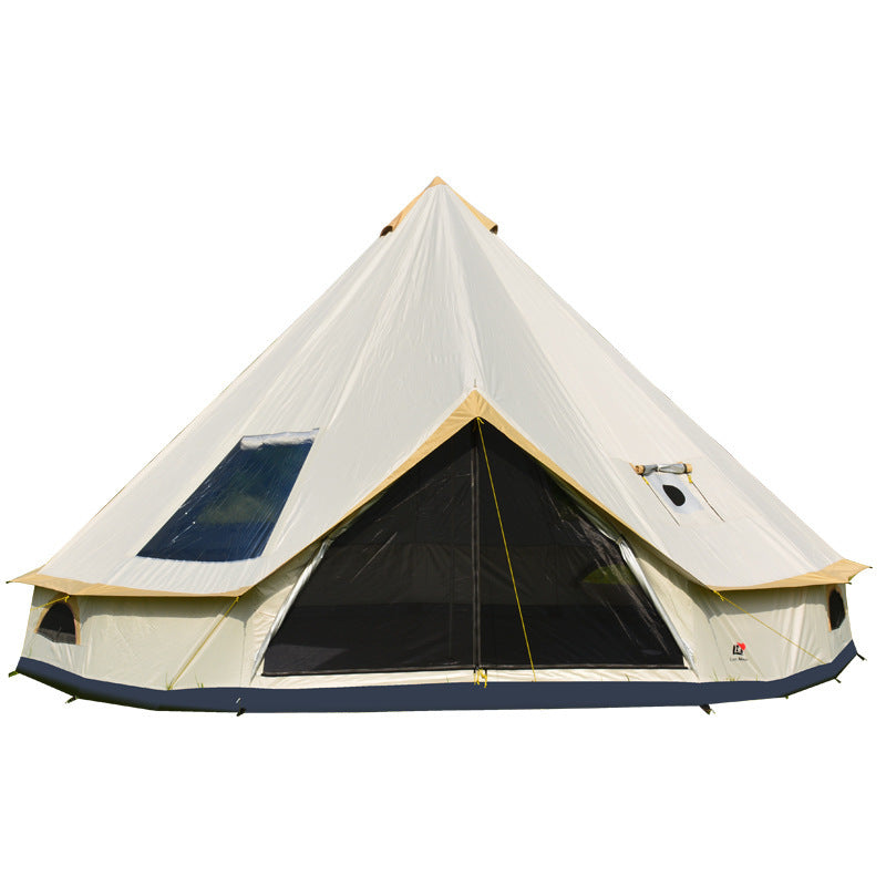 Spacious Pyramid Camping Tent w/Sunscreen