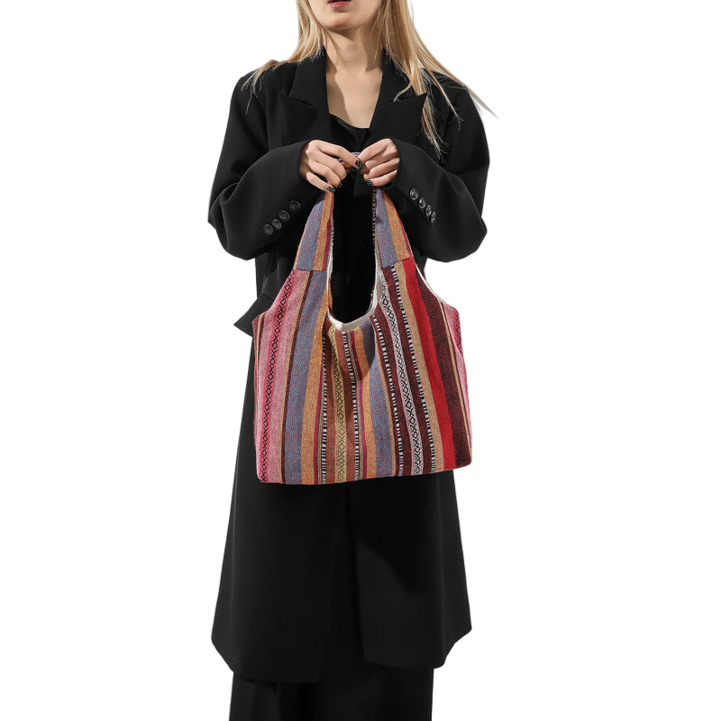 Retro Hippie Boho Commuter Handbag Large Capacity
