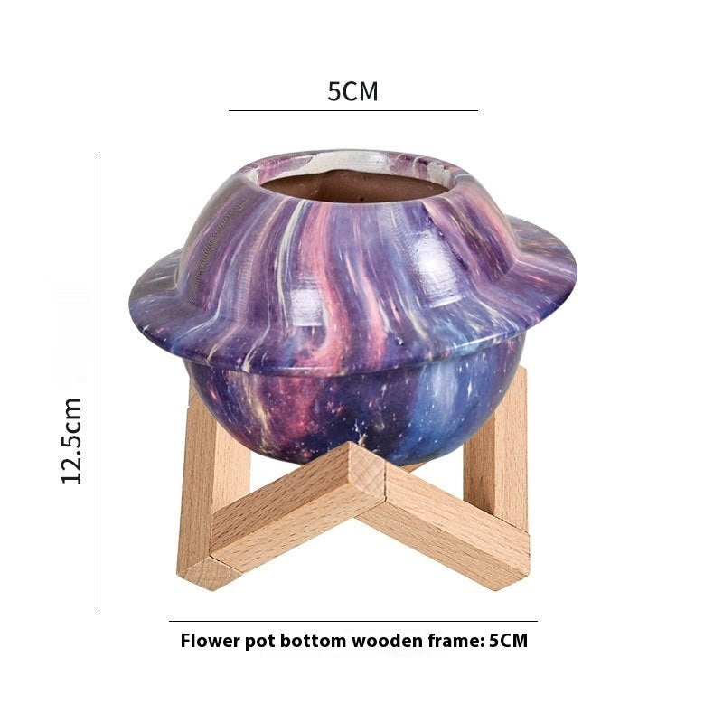 Ceramic Dreamglaze Planet Succulent Pot