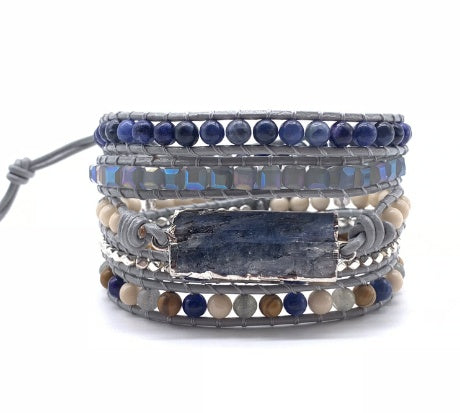 Indigo Woven Wrap Bracelet