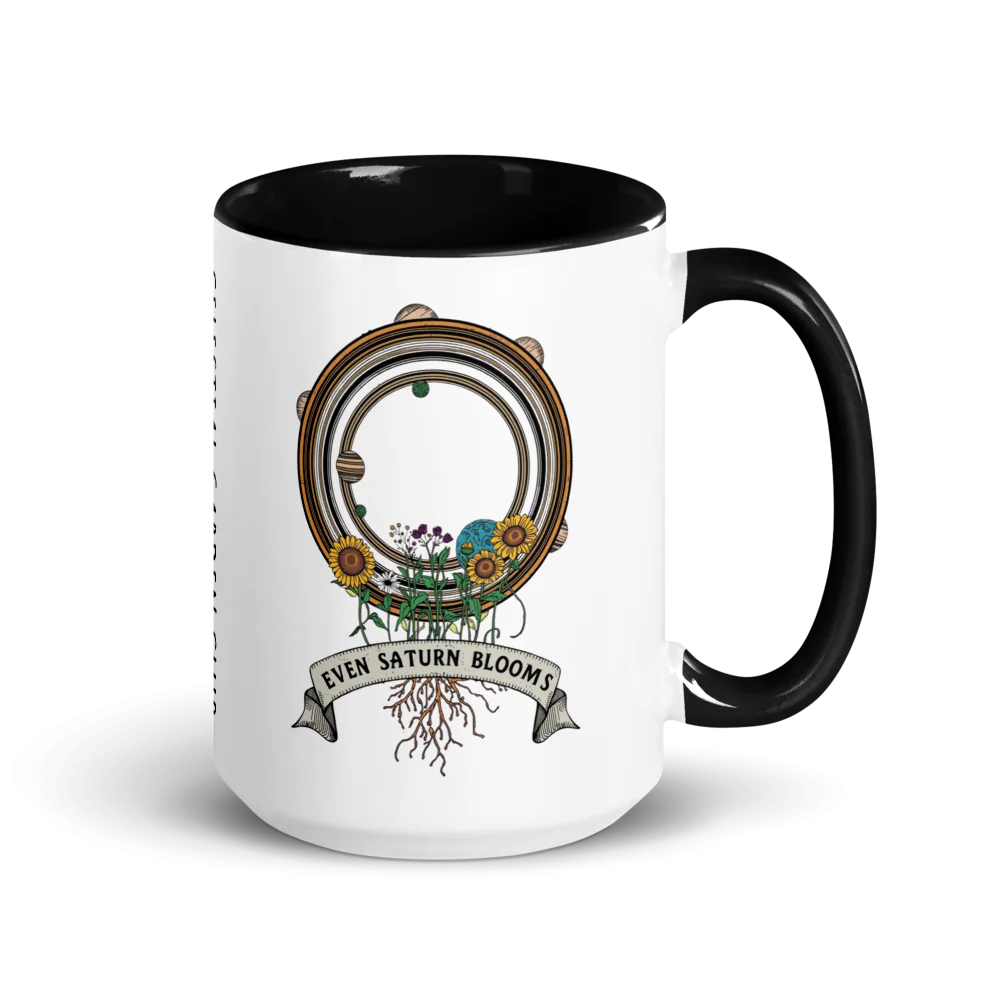 Even Saturn Blooms Color Splash Ceramic Mug