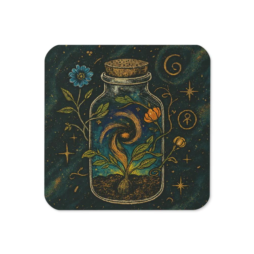 Rooted in Light- Cork-Back Coaster